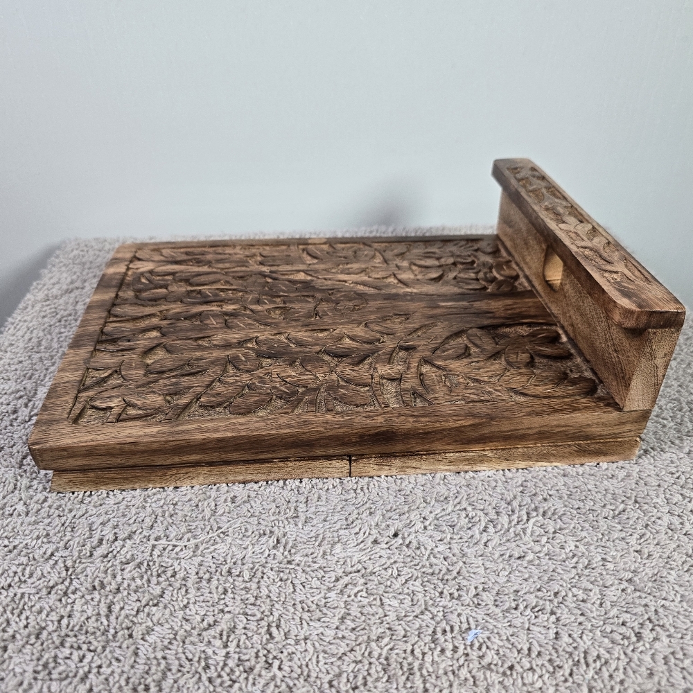 Carved Wooden Book Stand - Picture 10 of 12